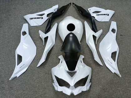 2019-2025 Kawasaki ZX25R / 25R White Matte Black Zx Fairing Kit