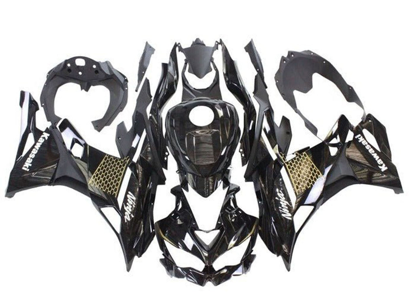 2019-2025 Black White Gold Kawasaki ZX25R Zx 25R Fairing Kit