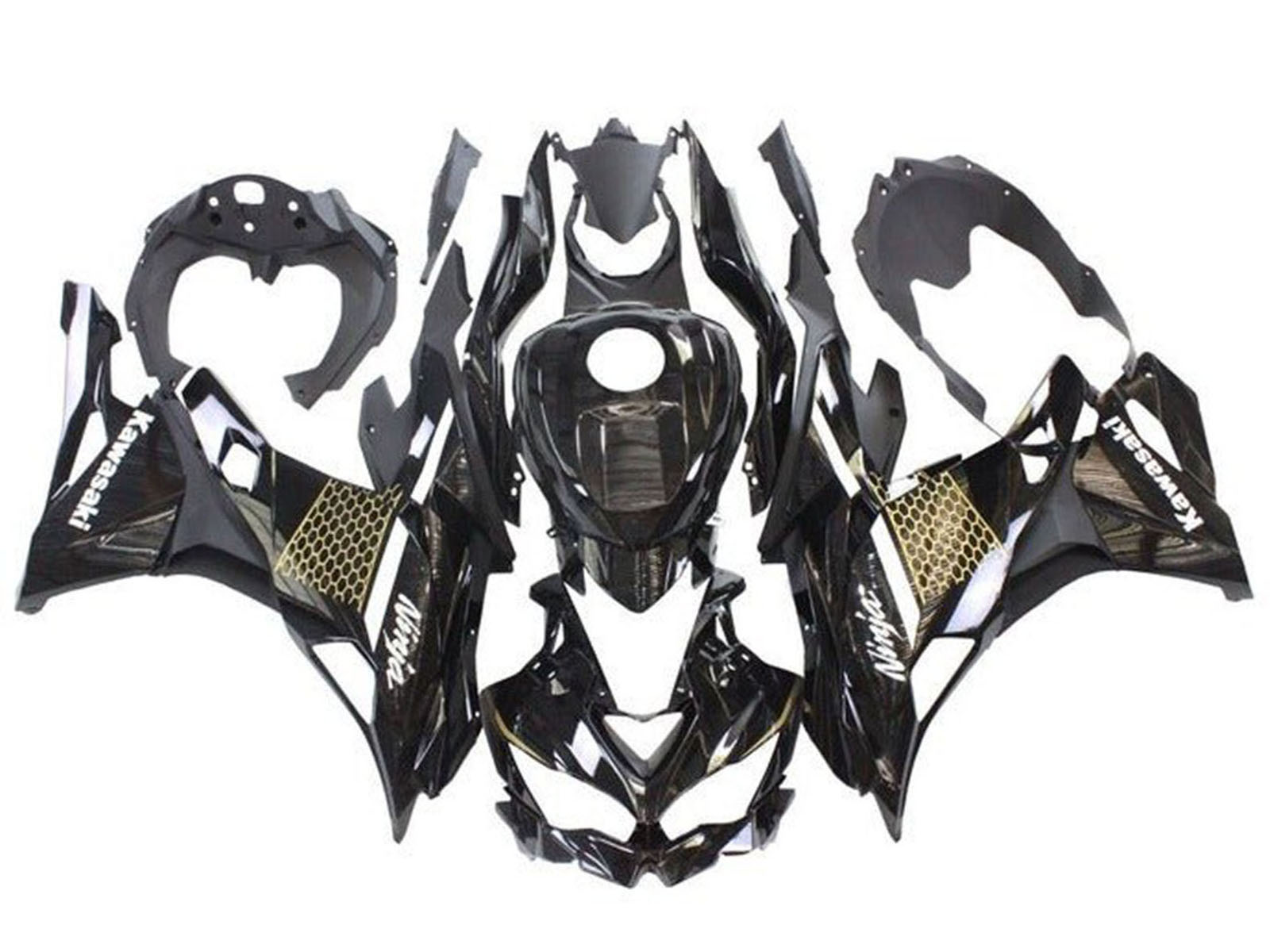 2019-2025 Black White Gold Kawasaki ZX25R Zx 25R Fairing Kit
