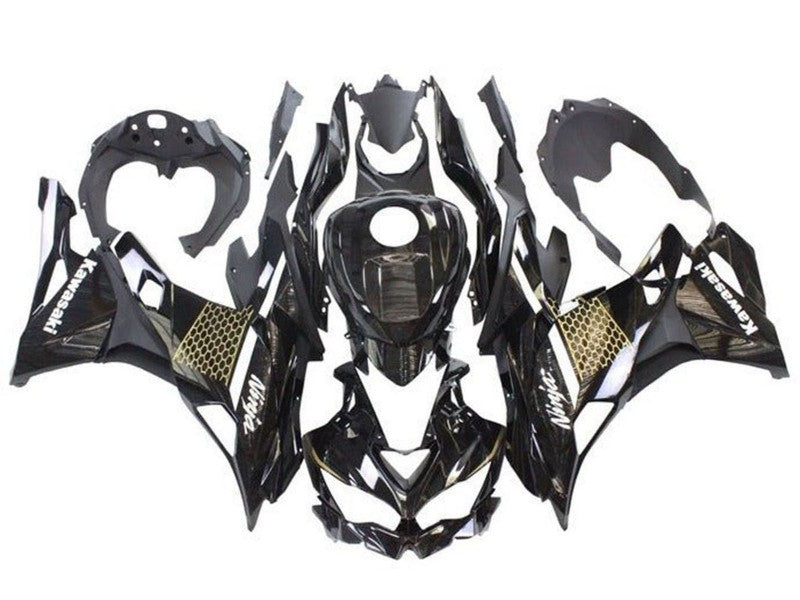 Purchase 2019-2025 Glossy Black Gold White Honeycomb Kawasaki ZX25R ZX-25R Motorcycle Fairings UK