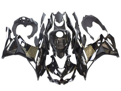 2019-2025 Kawasaki ZX25R / 25R Black White Gold Zx Fairing Kit