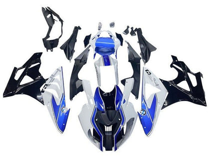 2009-2014 BMW S1000RR White Blue Black HP Fairing Kit