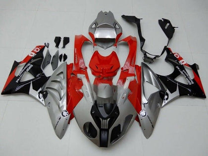 2009-2014 BMW S1000RR Silver Red Black Fairing Kit