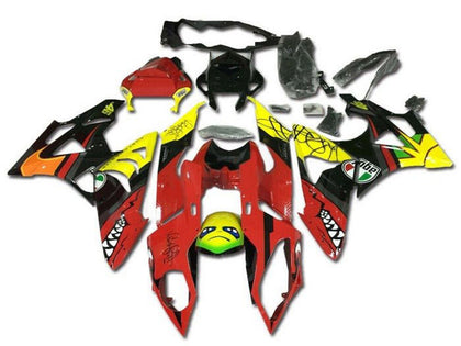 2009-2014 BMW S1000RR Red Yellow Shark Fairing Kit