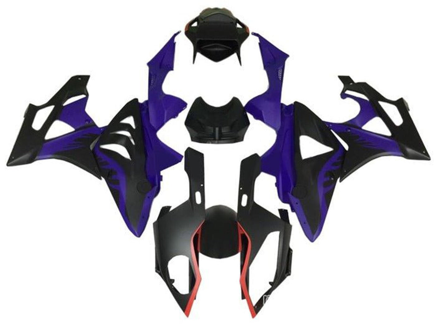 2009-2014 Matte Black Blue Red BMW S1000RR Fairing Kit