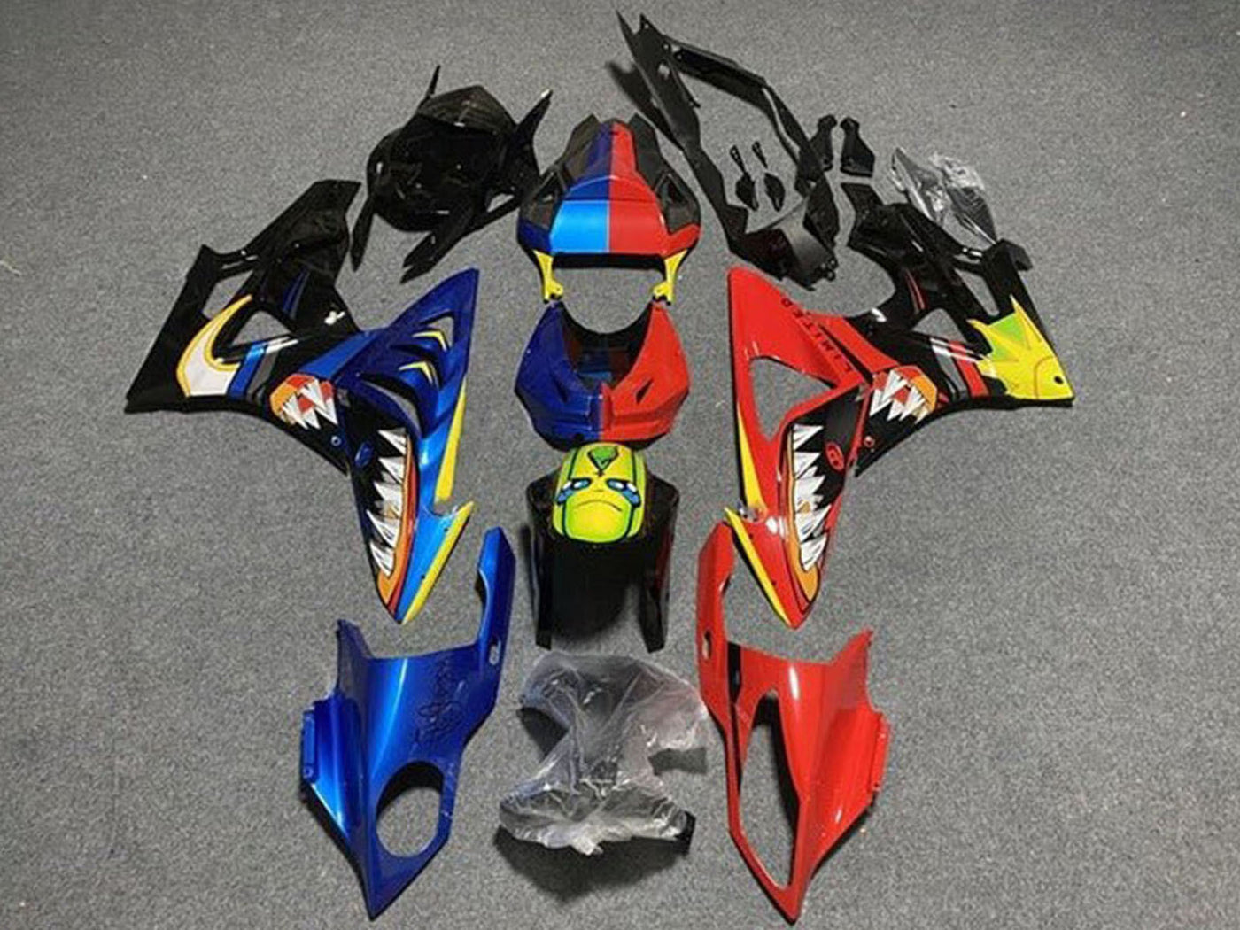 2009-2014 Blue Red Shark BMW S1000RR Fairing Kit