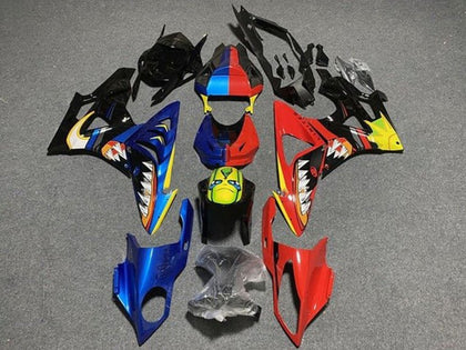 2009-2014 BMW S1000RR Blue Red Shark Fairing Kit