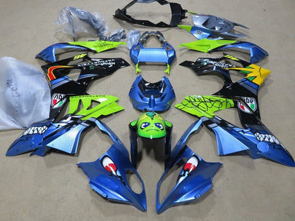 2009-2014 BMW S1000RR Blue Black Green Shark Fairing Kit
