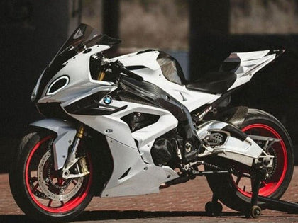 2015-2016 BMW S1000RR White Faux Carbon Fiber Fairing Kit
