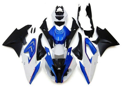2015-2016 BMW S1000RR White Blue Matte Black Fairing Kit