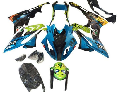 2015-2016 BMW S1000RR Blue Black Yellow Shark Fairing Kit