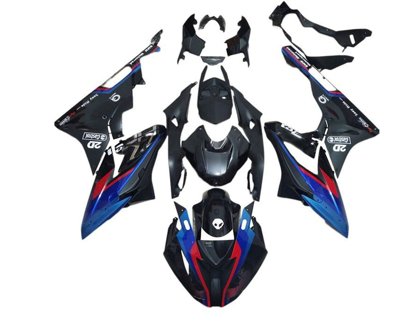 2015-2016 Black Red Dual Blue BMW S1000RR Fairing Kit