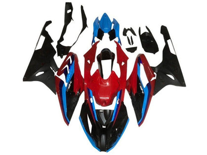 2015-2016 BMW S1000RR Black Red Blue Stripe Fairing Kit