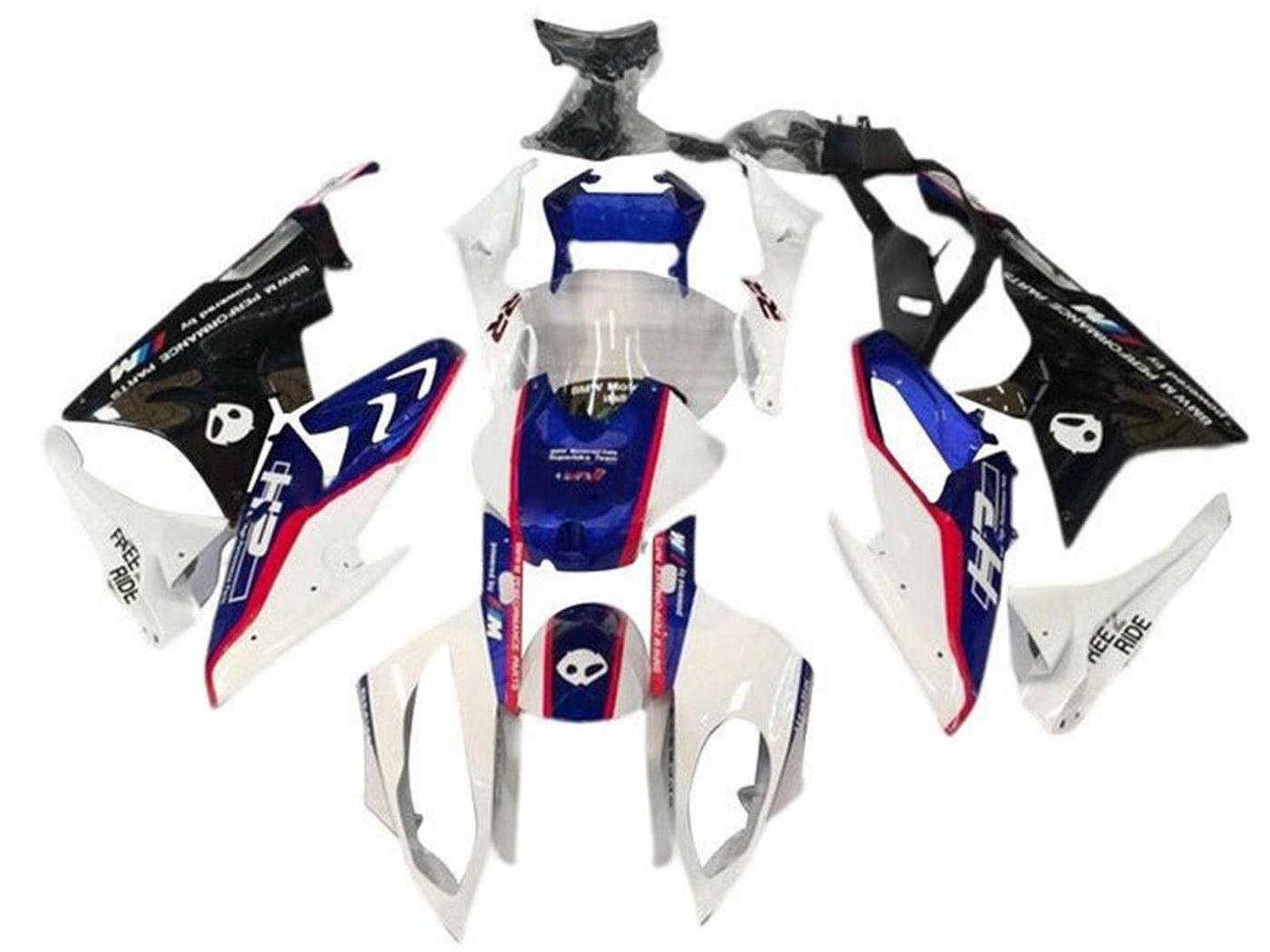 2017-2018 White Blue Red Alien BMW S1000RR Fairing Kit