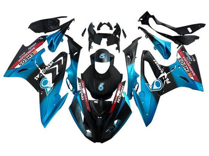 2017-2018 BMW S1000RR Matte Blue Matte Black Petronas Fairing Kit