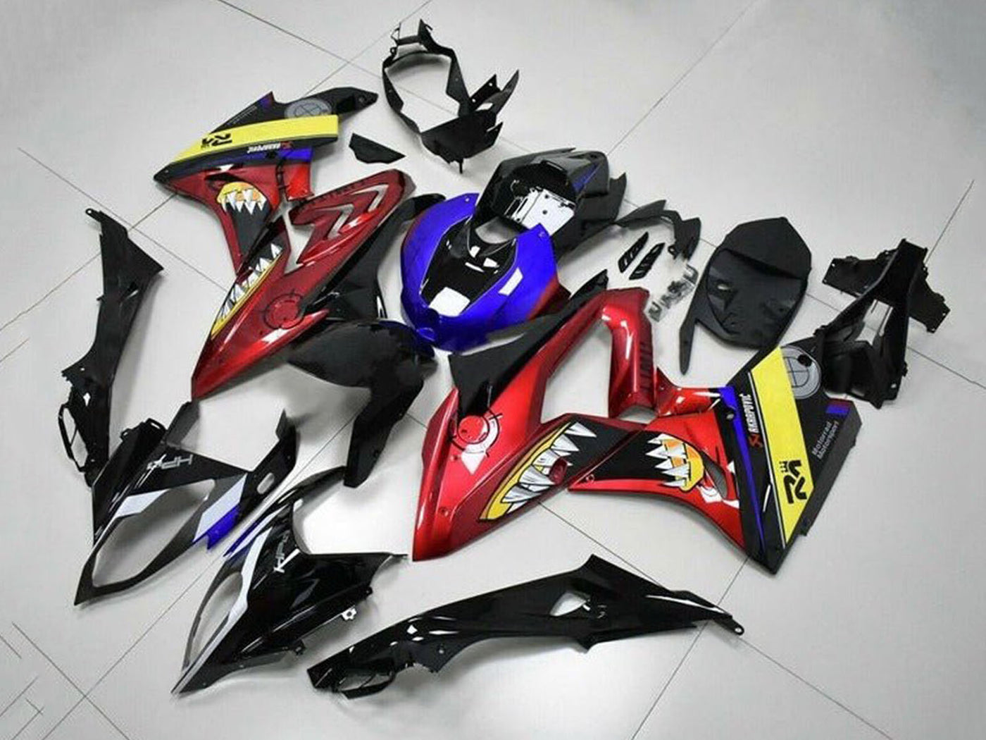 2017-2018 Black Red Blue Shark BMW S1000RR Fairing Kit