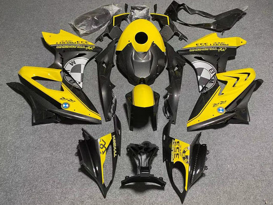 2017-2018 Yellow Faux Carbon Fiber BMW S1000RR Fairing Kit