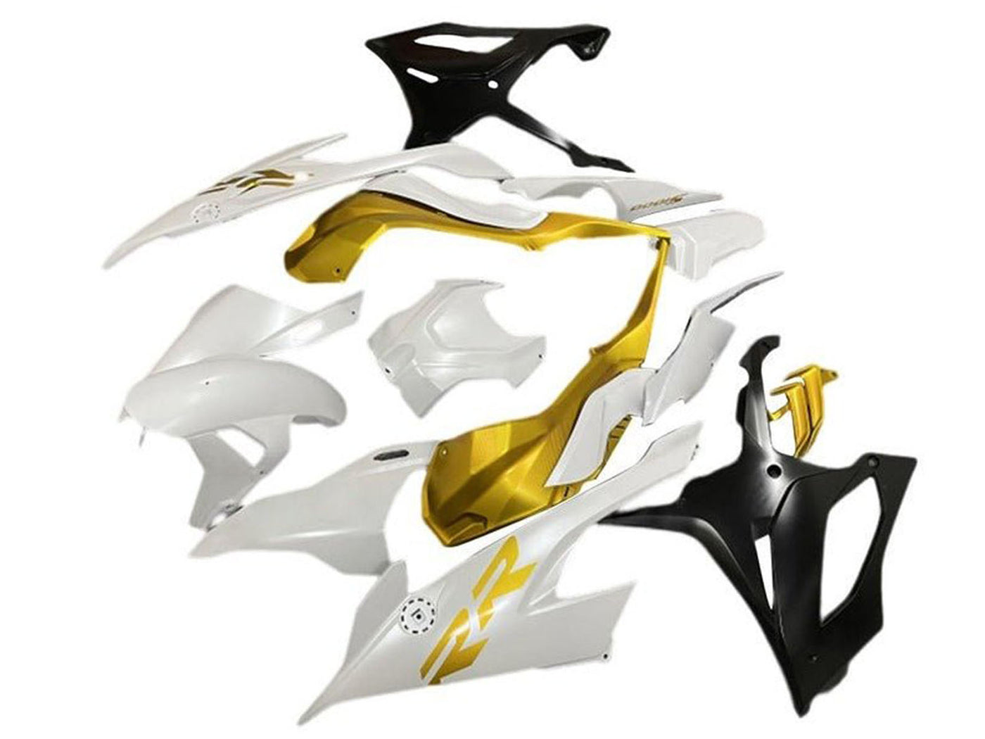 2019-2022 White Gold Matte Black BMW S1000RR Fairing Kit