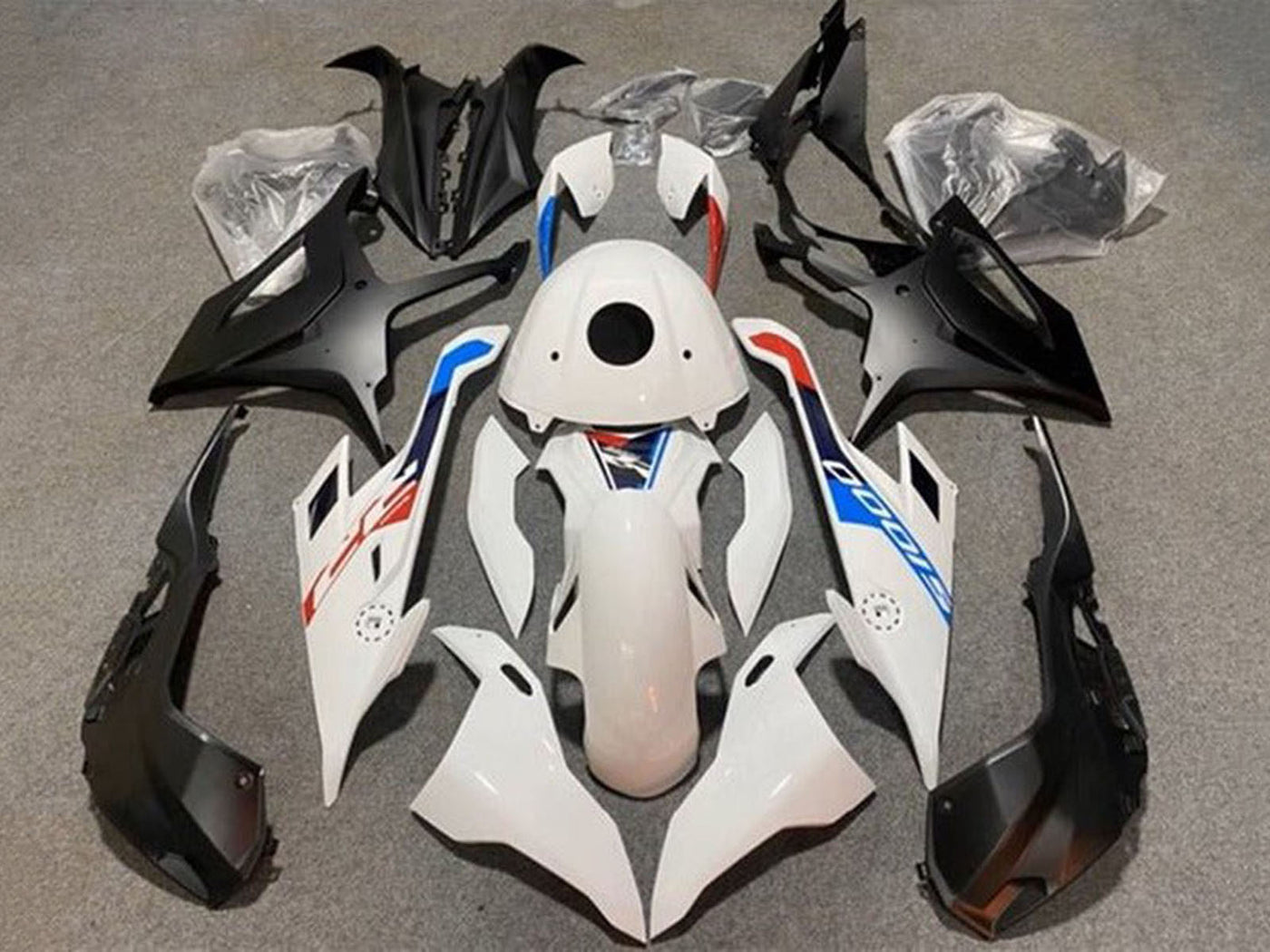 2019-2022 Glossy White Matte Black Blue BMW S1000RR Fairing Kit