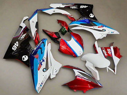2019-2022 BMW S1000RR White Red Blue HP Fairing Kit