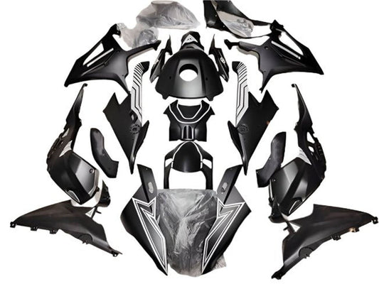 2019-2022 Matte Black White Lines BMW S1000RR Fairing Kit