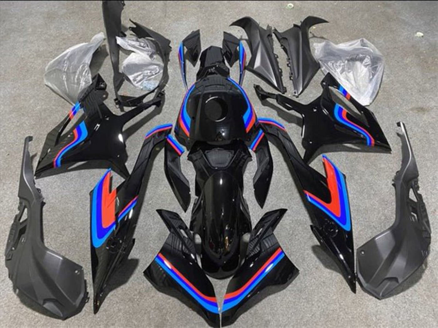 2019-2022 Black Double Blue Red BMW S1000RR Fairing Kit