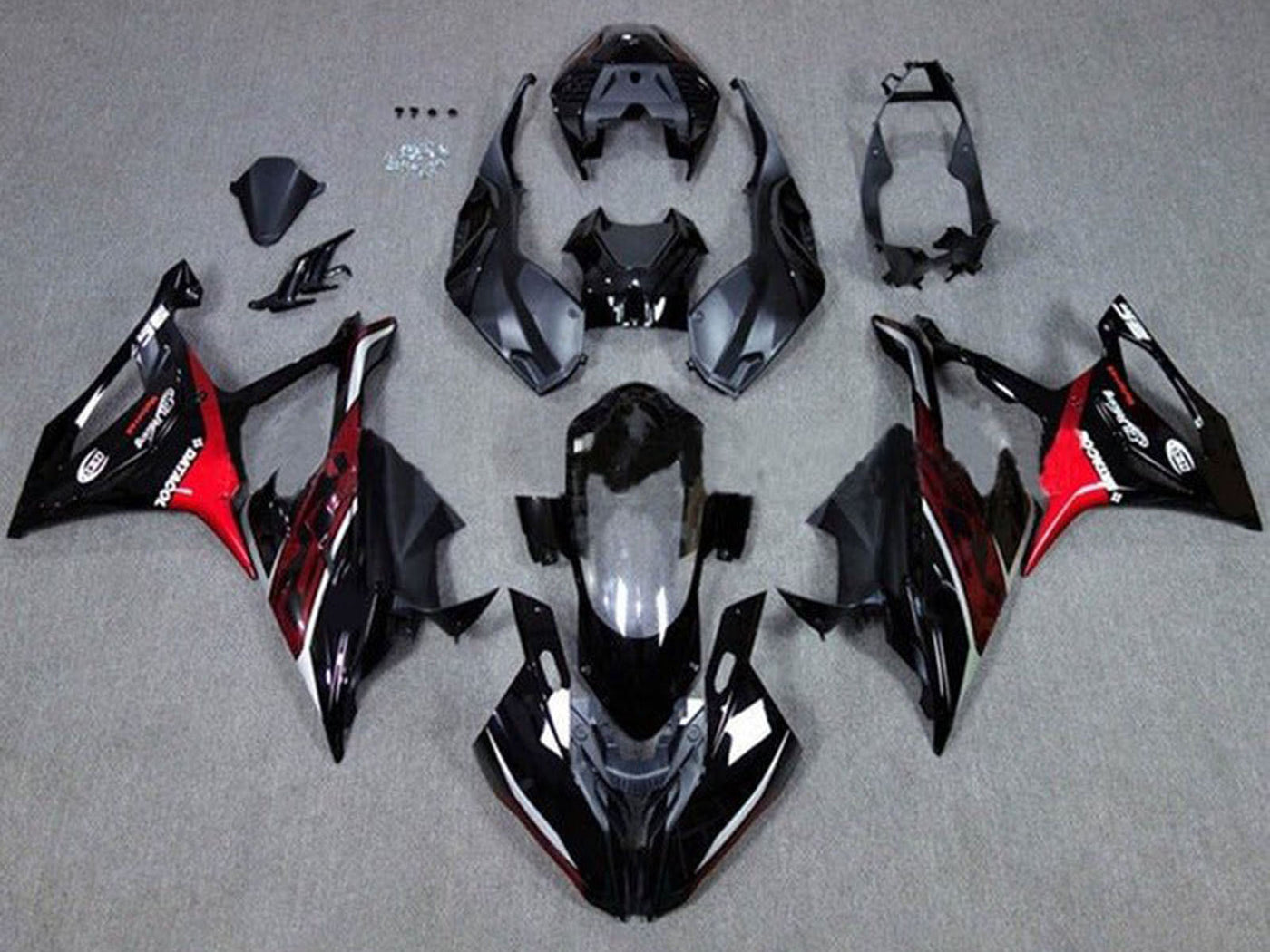 2019-2022 Black Dark Red Red BMW S1000RR Fairing Kit