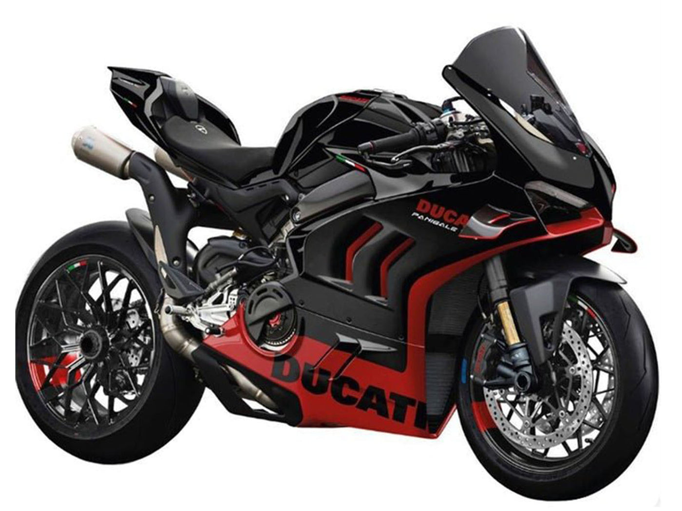 2022-2024 Black Red Ducati Panigale V4 V4S Fairing Kit
