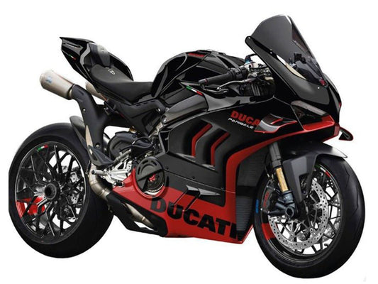 2022-2024 Black Red Ducati Panigale V4 V4S Fairing Kit