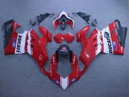 2020-2021 Ducati Panigale-V4 Red White Tim V4S Fairing Kit