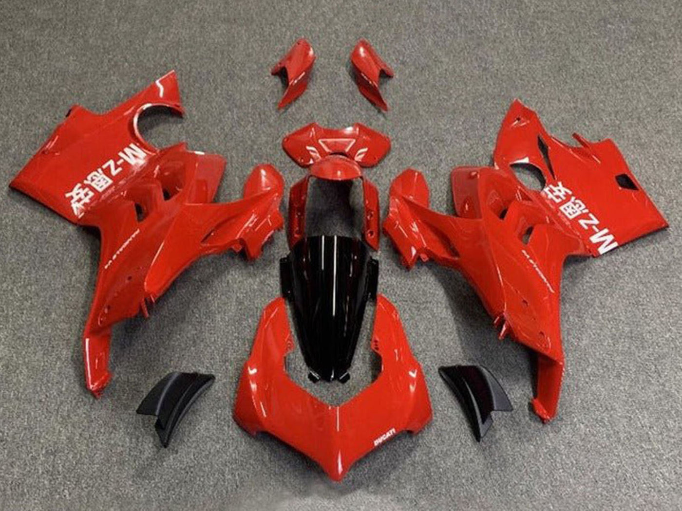 2020-2021 Red White Symbols Ducati Panigale V4 V4S Fairing Kit