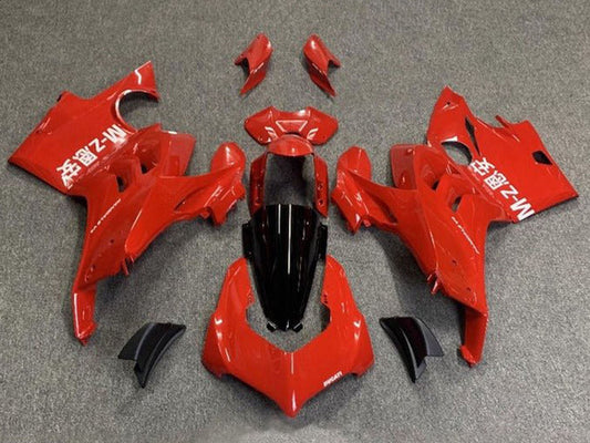 2020-2021 Red White Symbols Ducati Panigale V4 V4S Fairing Kit