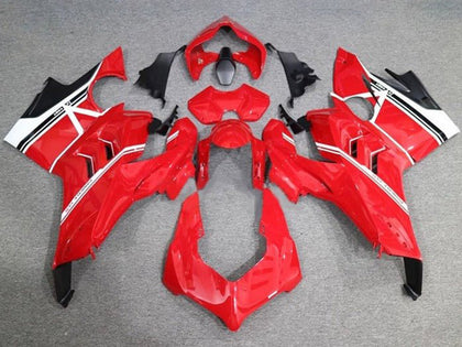 2020-2021 Ducati Panigale-V4 Red Black White Stripe V4S Fairing Kit