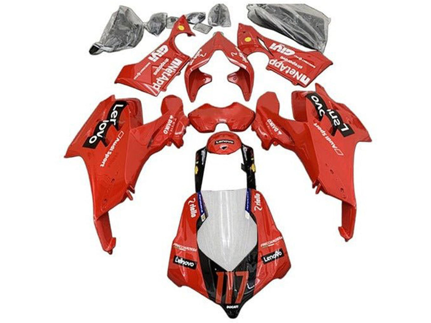 2020-2021 Red Black White Lenovo Ducati Panigale V4 V4S Fairing Kit