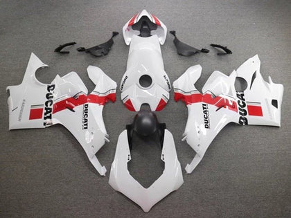 2020-2021 Ducati Panigale-V4 White Black Red Stripe V4S Fairing Kit