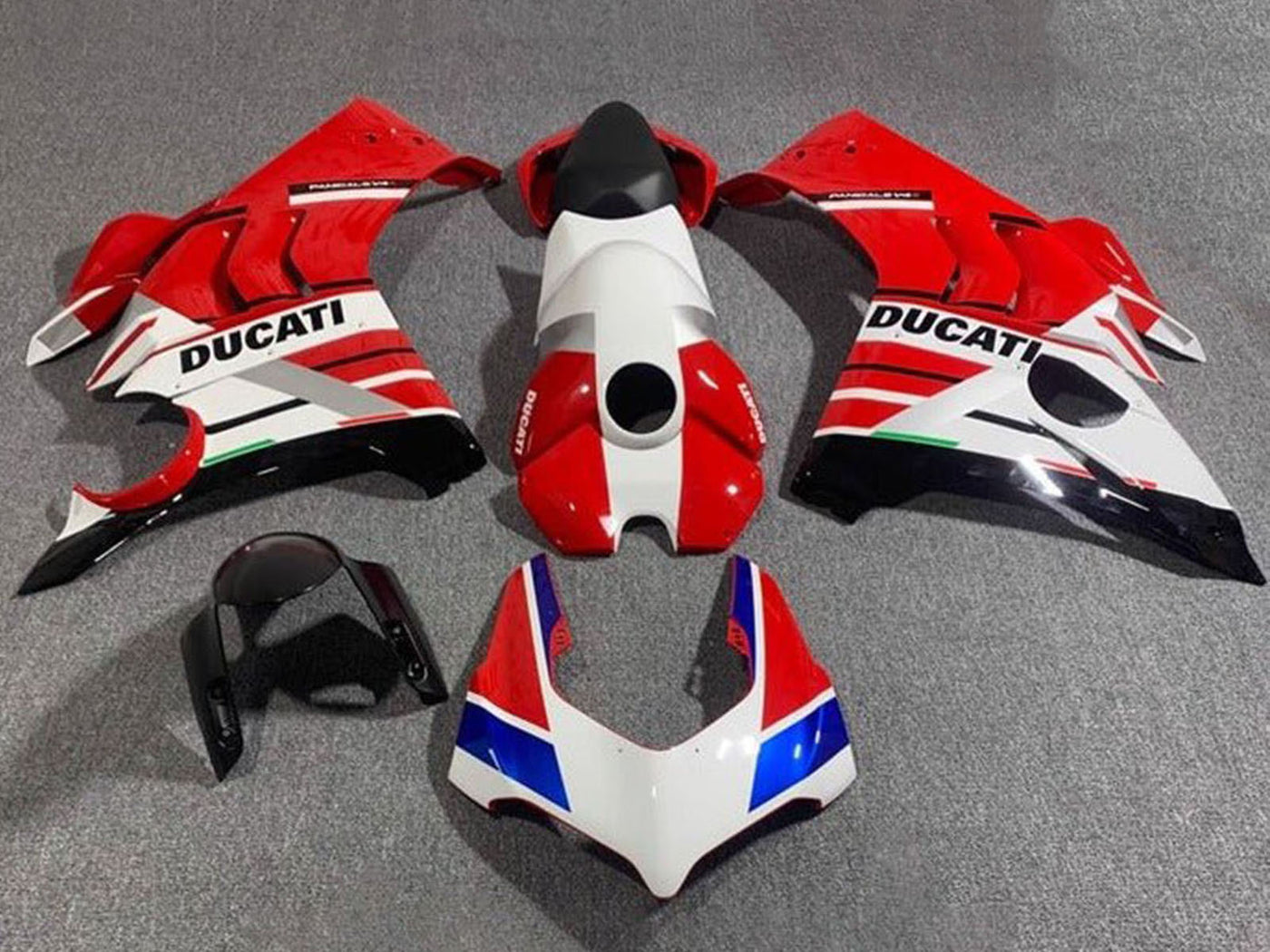 2020-2021 White Red Blue Ducati Panigale V4 V4S Fairing Kit