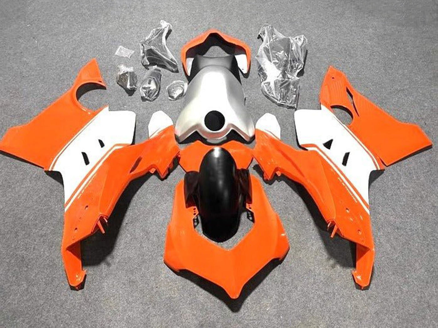 2020-2021 Orange White Silver Ducati Panigale V4 V4S Fairing Kit