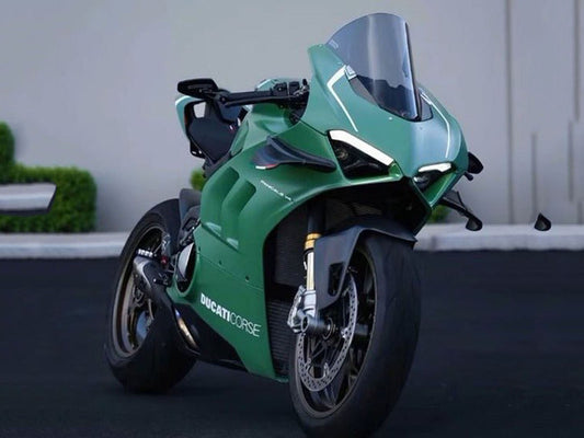 2020-2021 Matte Green White Ducati Panigale V4 V4S Fairing Kit