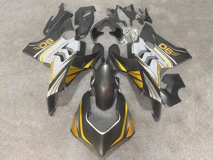 2020-2021 Ducati Panigale-V4 Matte Black Gold White V4S Fairing Kit