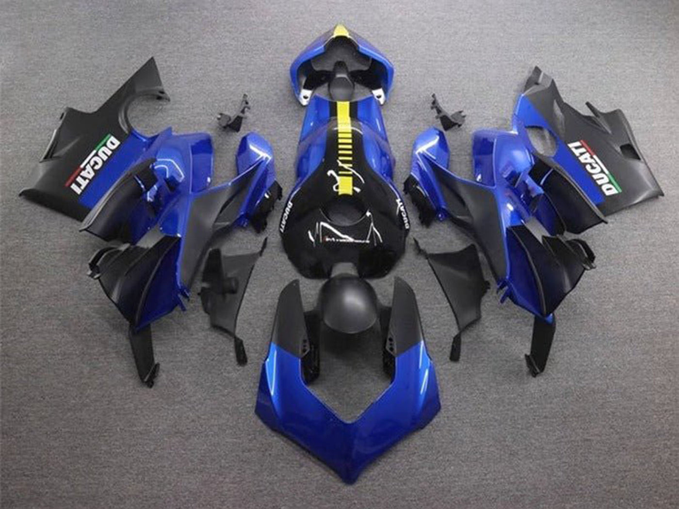 2020-2021 Blue Black Yellow Matte Black Ducati Panigale V4 V4S Fairing Kit