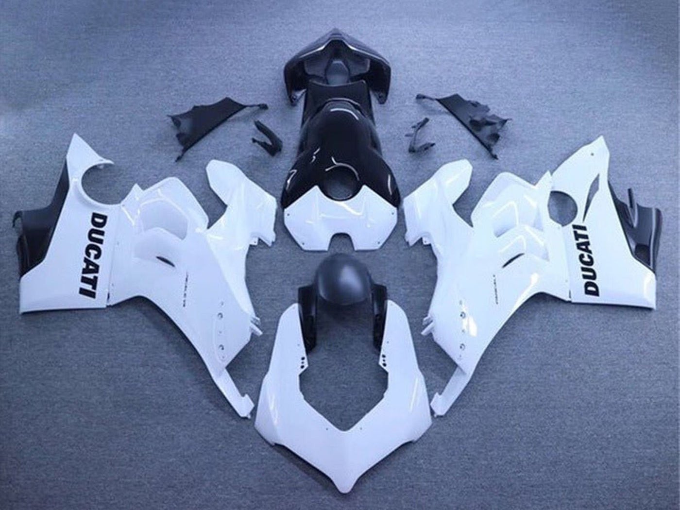 2020-2021 White Black Ducati Panigale V4 V4S Fairing Kit
