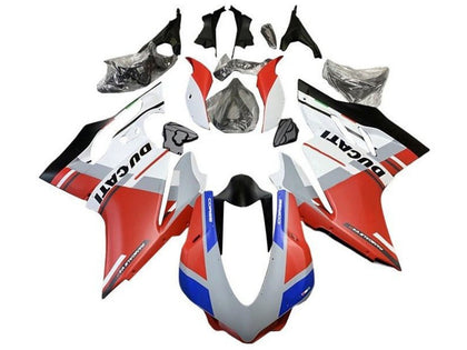 2015-2020 Ducati 959-Panigale / 1299-Panigale Matte Red Gray White Blue Fairing Kit