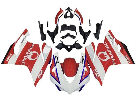 2015-2020 Red White Pramac Ducati 959 1299 Fairing Kit