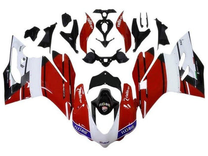2015-2020 Ducati 959-Panigale / 1299-Panigale Red White Blue Black Stripe Fairing Kit