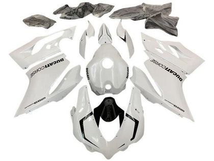 2015-2020 Ducati 959-Panigale / 1299-Panigale Pearl White Black Fairing Kit