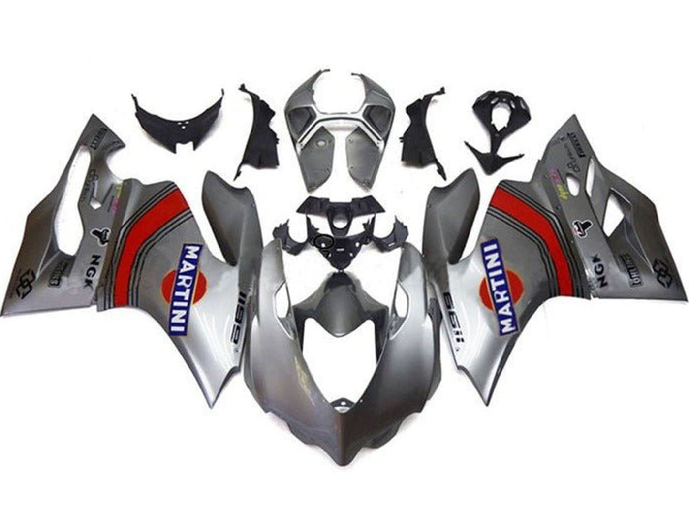 2011-2014 Silver Red Blue Martini Ducati Panigale 899 1199 Fairing Kit