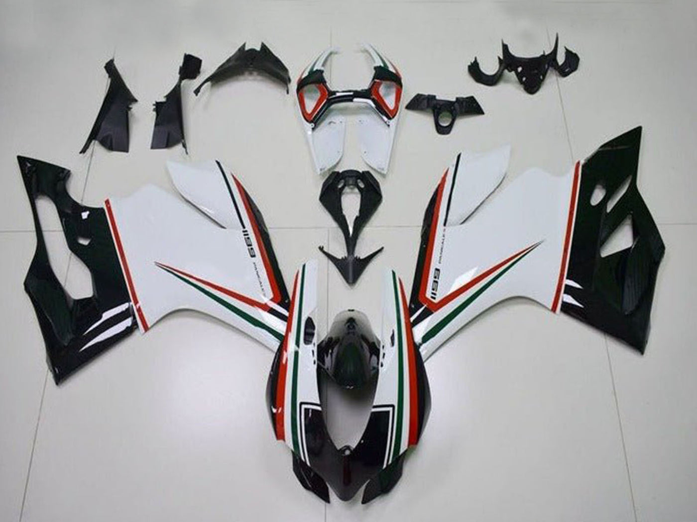 2011-2014 Glossy White Black Red Green Ducati Panigale 899 1199 Fairing Kit
