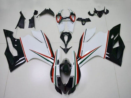 2011-2014 Ducati 899-Panigale / 1199-Panigale Glossy White Black Red Green Panigale Fairing Kit