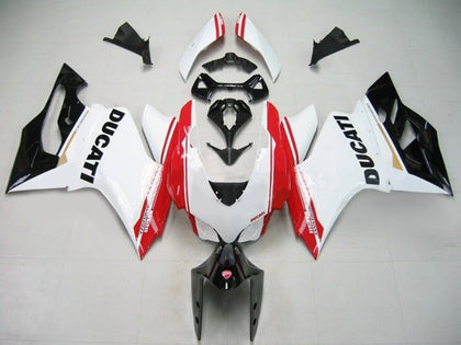 2011-2014 Ducati 899-Panigale / 1199-Panigale White Black Red Stripe Panigale Fairing Kit