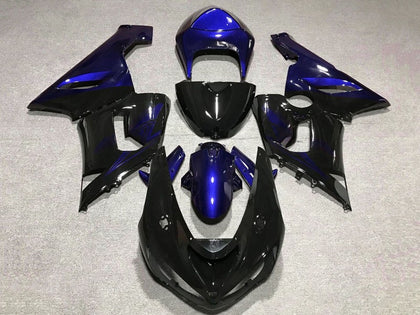 2005-2006 Kawasaki ZX-6R Black Blue Fairing Kit
